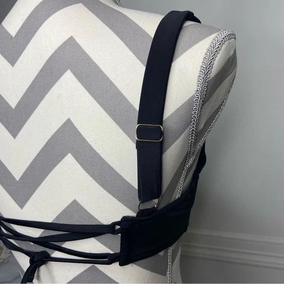 Victoria’s Secret Swim Black Full Coverage Bikini Top Size 34C NWT - Picture 8 of 11